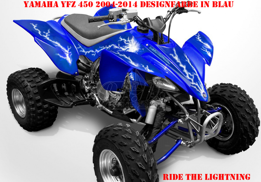 Ride the Lightning Blau für Yamaha YFZ 450 04-08 & 12-14